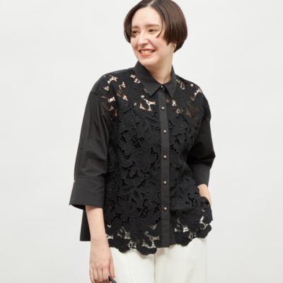 集英社HAPPY PLUS STORENOLLEY’S sophi（ノーリーズソフィー）/レース×ポプリンシャツ
