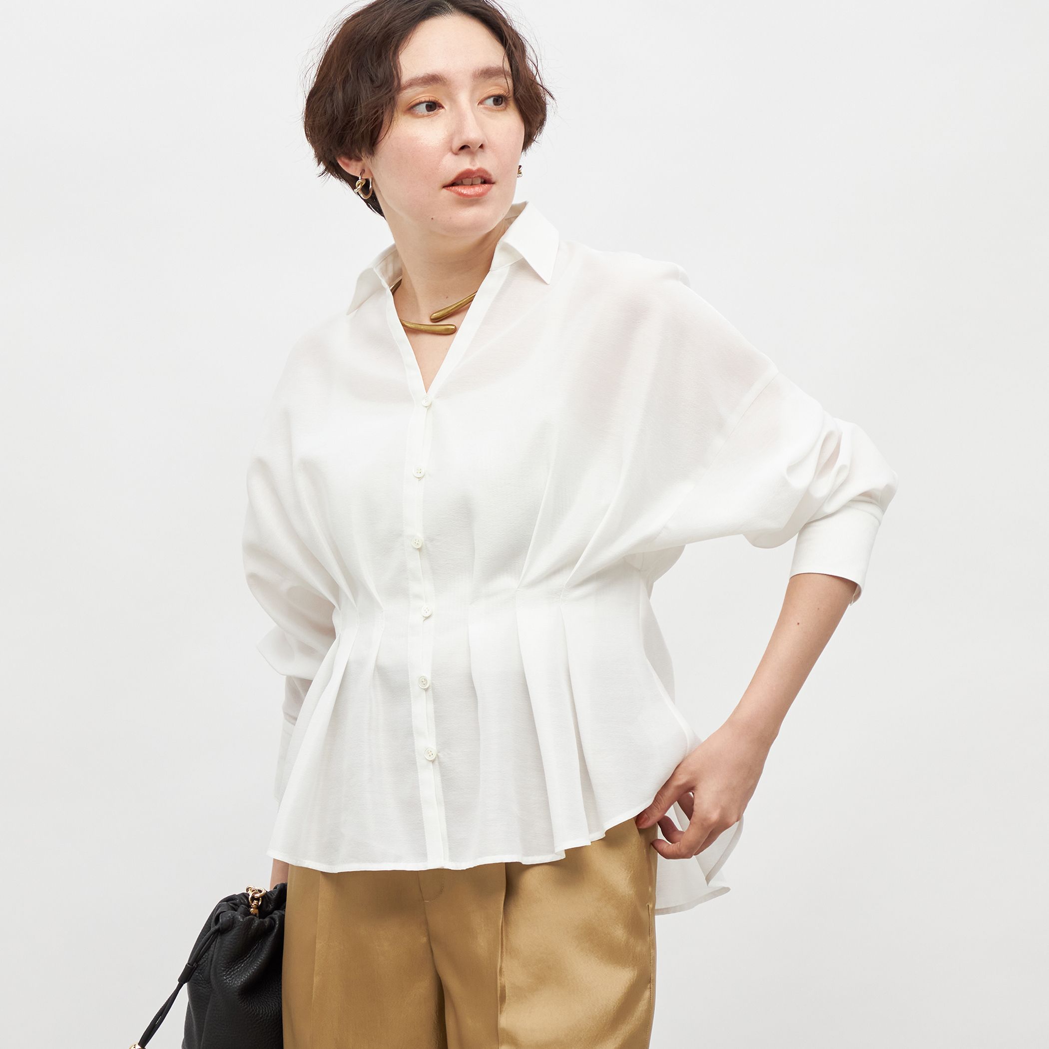 NOLLEY’S(ノーリーズ)/シアースキッパータックブラウス