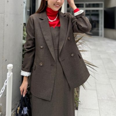 極美品 Nolley’s ウォッシャブルシャークダブルジャケット ブラウン 38 ウォッシャブルシャークダブルジャケット（5-0030-5-05-005