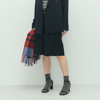 《セットアップ対応》ウォッシャブルウール調ストレッチハーフパンツ