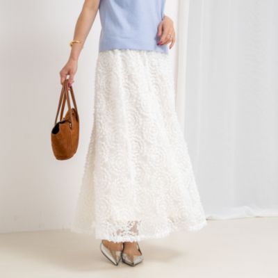集英社HAPPY PLUS STORENOLLEY’S（ノーリーズ）/シアーフラワーフレアスカート