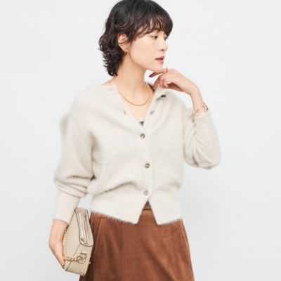 Laraaji(ララージ)のFOXカシミヤボックス袖2WAYカーディガン通販