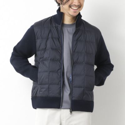 集英社HAPPY PLUS STORENOLLEY’S goodman（ノーリーズグッドマン）/【TAION/タイオン】別注HI NECK DOWN JKT WITH SLEEVE KNIT 25AW