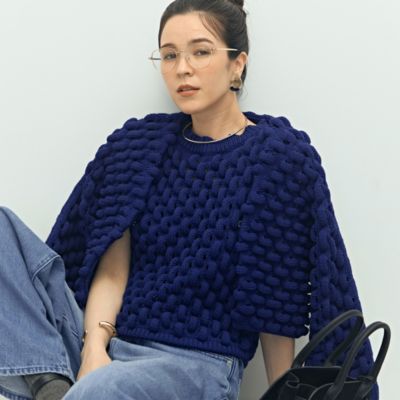 　《手洗い可能》3D柄ボレロカーディガン