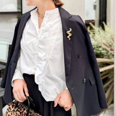今季！新品！タグ付き！袖フリルパール釦ブラウス ノーリーズ NOLLEY'S｜袖フリルパール釦ブラウス | Rakuten Fashion(楽天