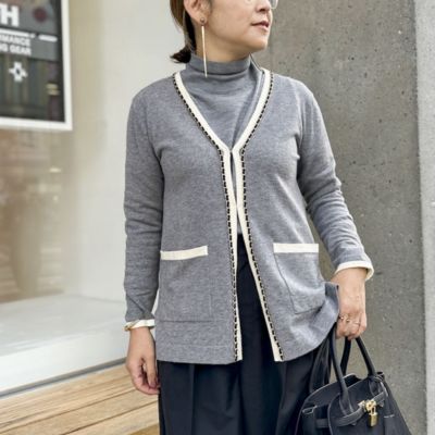 NOLLEY'S(ノーリーズ)のチェーンブレード長めVネックカーディガン通販