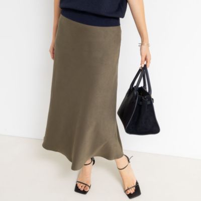 集英社HAPPY PLUS STORENOLLEY’S sophi（ノーリーズソフィー）/ウォッシャブルフェイクスエードバイヤスフレアスカート