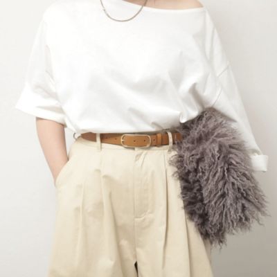 NOLLEY'S ♡ボリュームバックル レザーベルト ベージュ ベルト｜NOLLEY'S MALL（ノーリーズ モール）