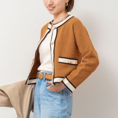 NOLLEY'S(ノーリーズ)の《手洗い可能》配色ニットジャケット通販