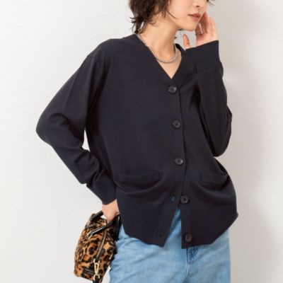 美品　25SS　Rie Miller　洗える 金ボタンVネックカーディガン　黒 美品 25SS Rie Miller 洗える 金ボタンVネックカーディガン 黒