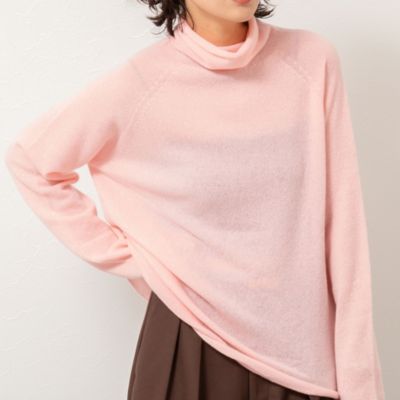 PUREカシミヤタートルネックニット