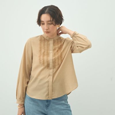 NOLLEY'S(ノーリーズ)のウォッシャブル前チュールフリルブラウス通販