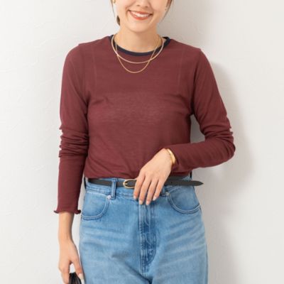 集英社HAPPY PLUS STORENOLLEY’S（ノーリーズ）/ウォッシャブルシアーフライスロンT