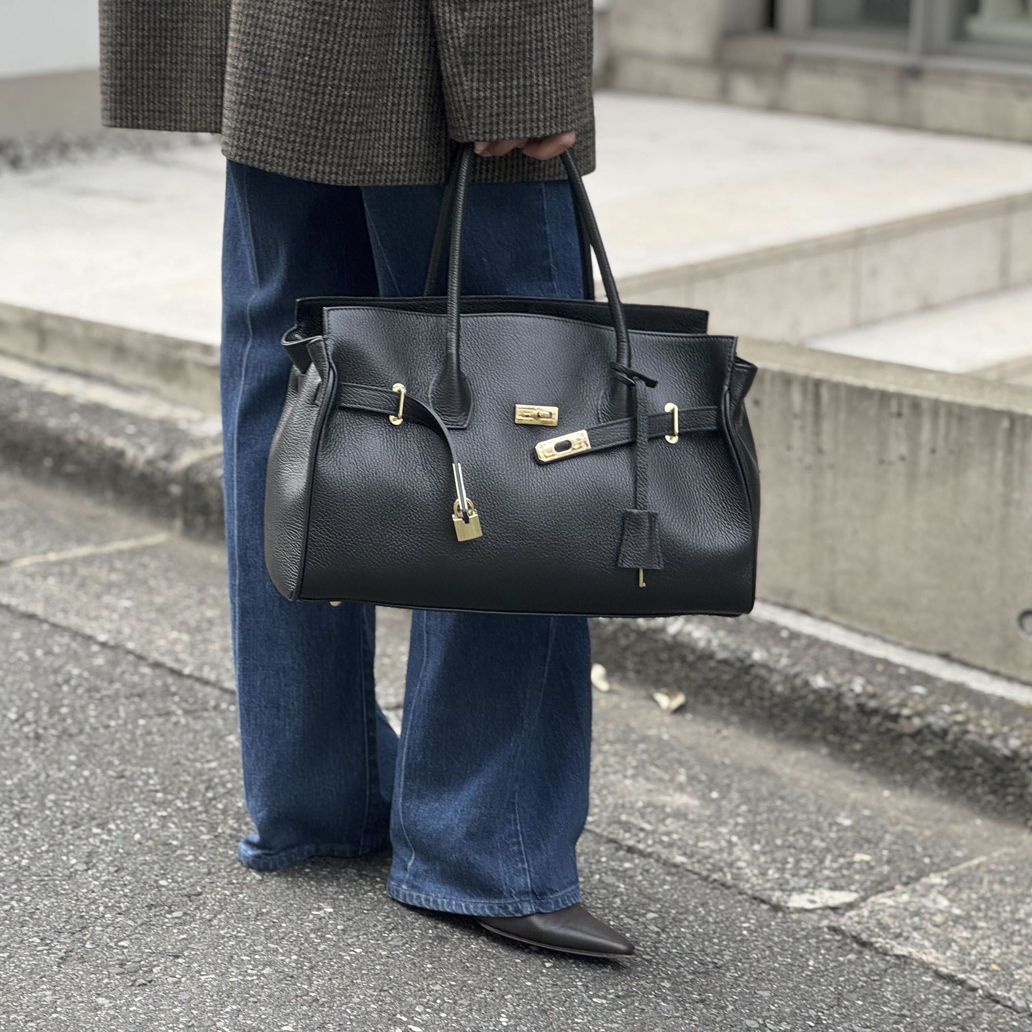 NOLLEY’S sophi(ノーリーズソフィー)/ひねりベルトレザートートバッグ