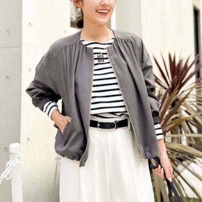 ノーリーズ（NOLLEY’S）/ウォッシャブルジップアップブルゾン NOLLEY'S(ノーリーズ)のウォッシャブルジップアップブルゾン通販