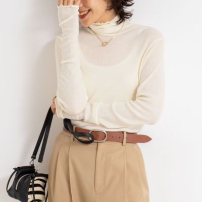 　MY　STANDARD　ウォッシャブルリブタートルネック