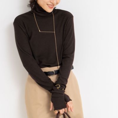 　MY　STANDARD　ウォッシャブルリブタートルネック