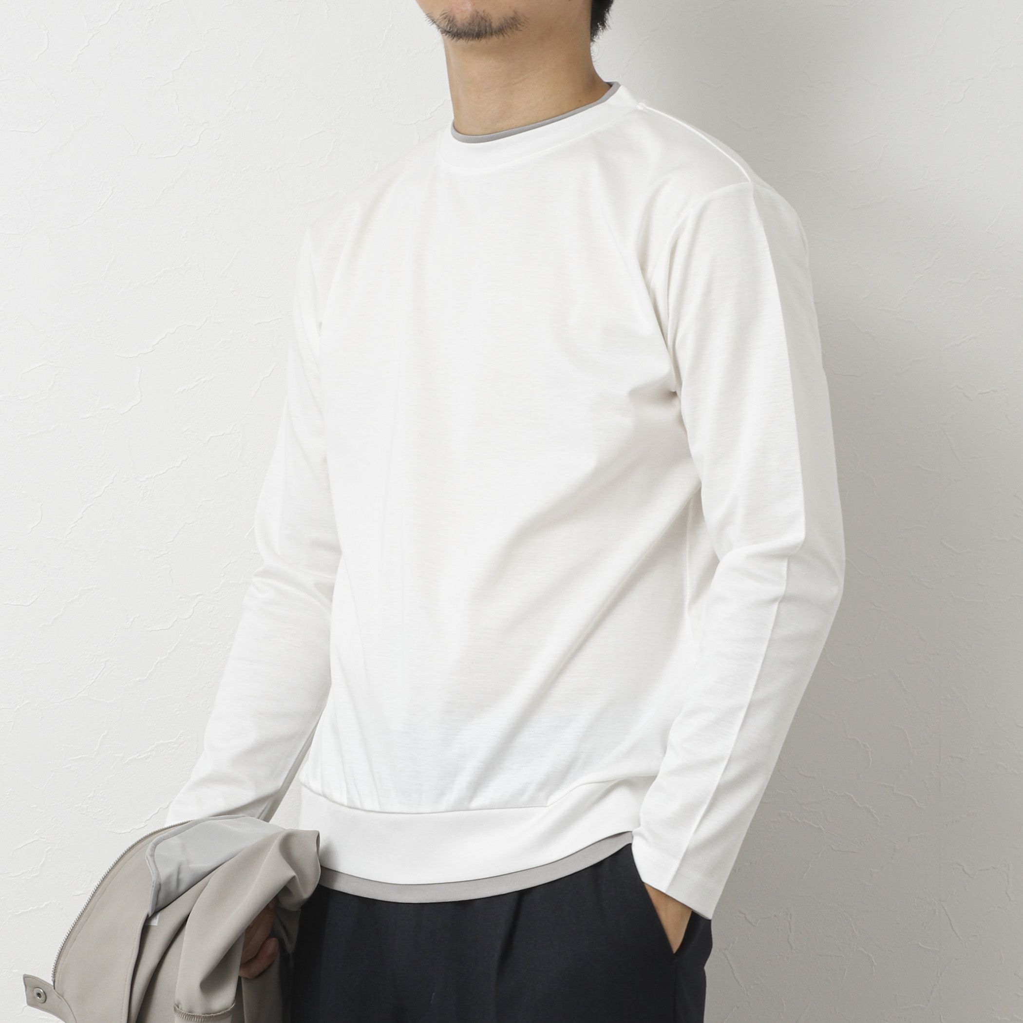 NOLLEY’S goodman(ノーリーズグッドマン)/ハイゲージ スーピマコットン ダブルカラーTee 25AW