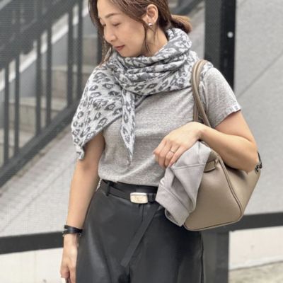 NOLLEY'S(ノーリーズ)のトライアングルレオパード柄ストール通販