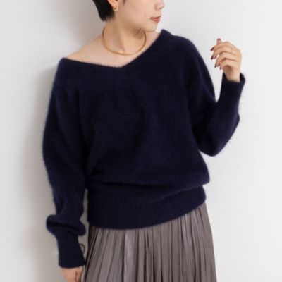 NOLLEY'S sophi(ノーリーズソフィー)のヘアリー2WAYプルオーバーニット