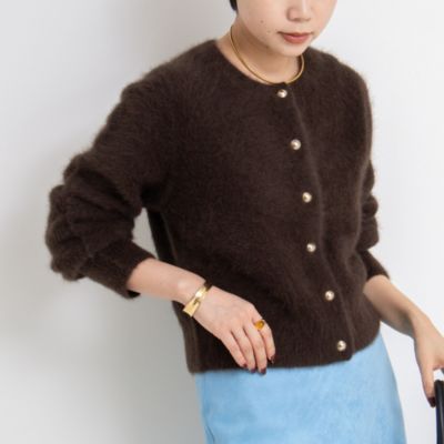 NOLLEY'S sophi ヘアリーラメクルーネックカーディガン ノーリーズソフィー NOLLEY'S sophi ヘアリーラメクルーネック