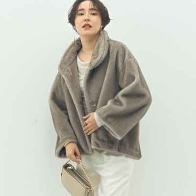 NOLLEY'S sophi フォックスファー付きウールショートコート NOLLEY'S sophi フォックスファー付きウールショートコート 定価