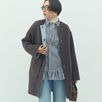 タグ付き　訳あり　リバーショールコート 36 24AW【ノーリーズ 】 NOLLEY'S Sophi（ノーリーズソフィ）の「◇【WEB限定カラーあり