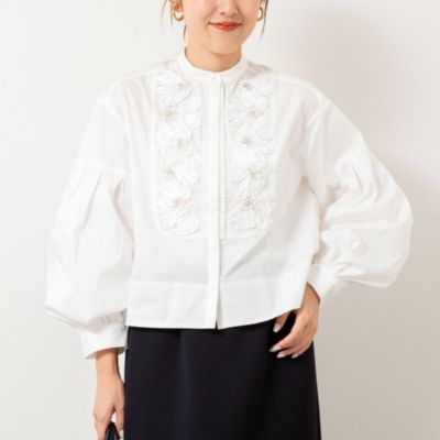 ノーリーズ（NOLLEY’S）/【SOI−MeME/ソワメム】コードエンブロイダリーパールブラウス NOLLEY'S(ノーリーズ)の【SOI-MeME/ソワメム】コードエンブロイダリー