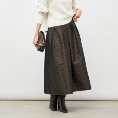 ☆美品☆NOLLEY'S フレア　スカート　ノーリーズ☆ グログランタックフレアスカート | ノーリーズ(NOLLEY'S