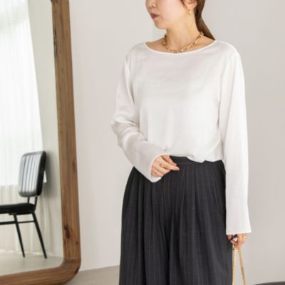 ノーリーズ（NOLLEY’S）/◇【WEB限定】ウォッシャブルリラックスサテン長袖Ｔブラウス NOLLEY'S(ノーリーズ)の◇【WEB限定】ウォッシャブルリラックスサテン