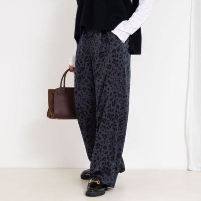 集英社HAPPY PLUS STORENOLLEY’S（ノーリーズ）/ウォッシャブルレオパードプリントパンツ