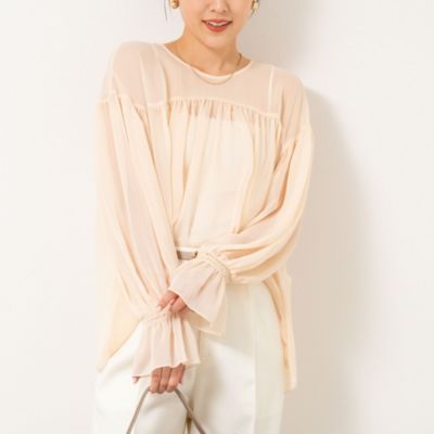 ノーリーズ（NOLLEY’S）/ウォッシャブル楊柳ギャザーブラウス NOLLEY'S(ノーリーズ)のウォッシャブル楊柳ギャザーブラウス通販