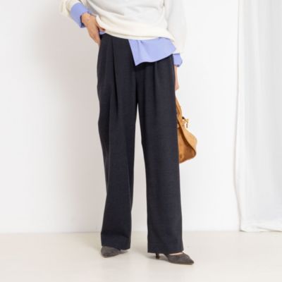 ノーリーズ（NOLLEY’S）/ウォッシャブル両面起毛ワイドパンツ NOLLEY'S(ノーリーズ)のウォッシャブル両面起毛ワイドパンツ通販