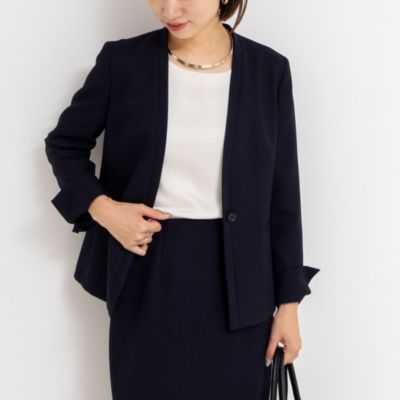 新品 24ss ノーリーズ ソフィー ノーカラー ジャケット NOLLEY'S NOLLEY'S sophi(ノーリーズソフィー)の《セットアップ対応