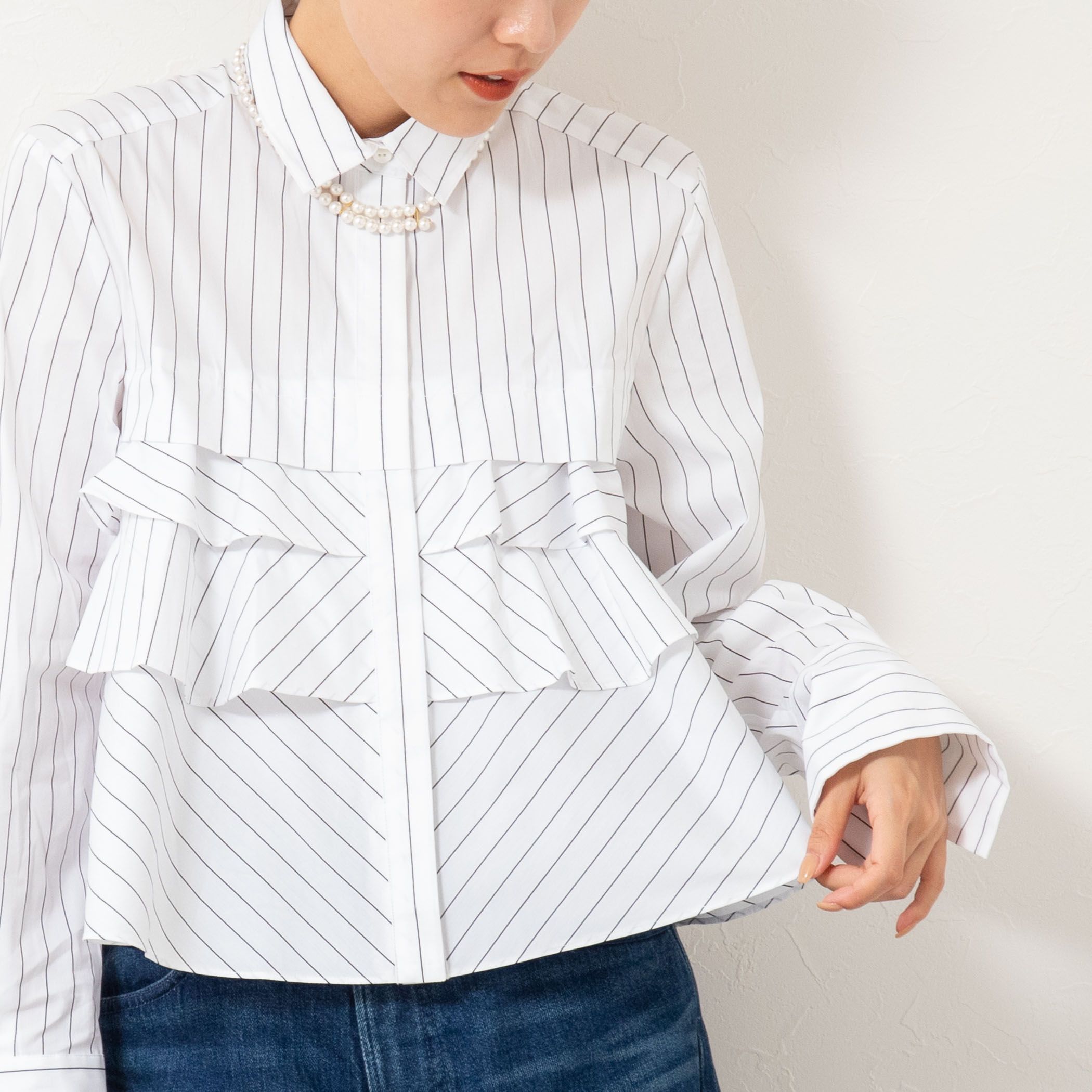 ѼHAPPY PLUS STORE㤨NOLLEYS(Ρ꡼/MARILYN MOON/ޥ꡼ࡼlayered raffle blouseפβǤʤ24,750ߤˤʤޤ