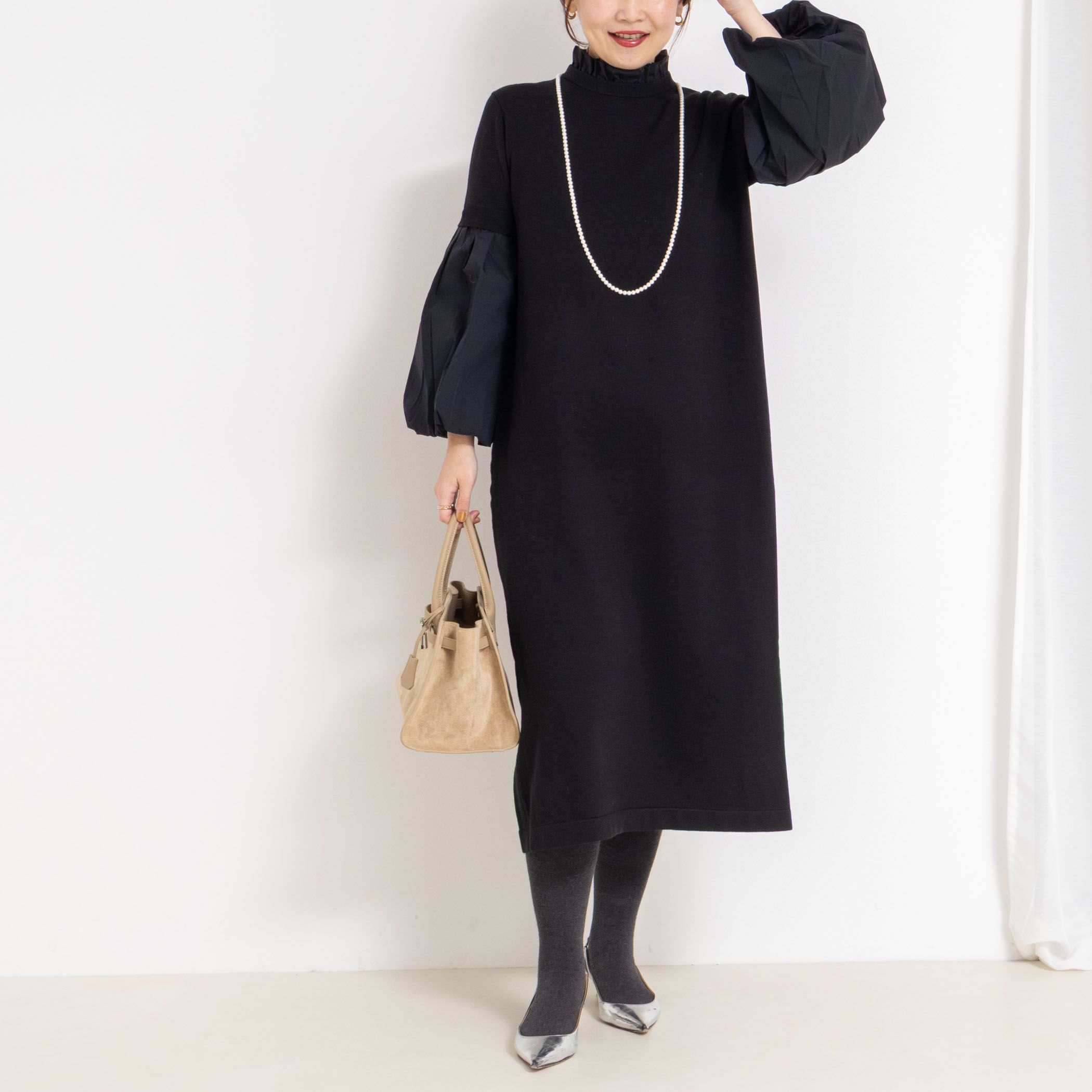 NOLLEY’S sophi(ノーリーズソフィー)/【MARILYN MOON/マリリーンムーン】14gwool 2way sleeve one-piece