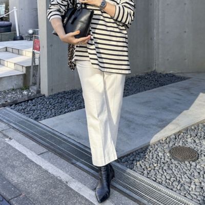 【RM denim】スリットクロップドセンタープレスデニム