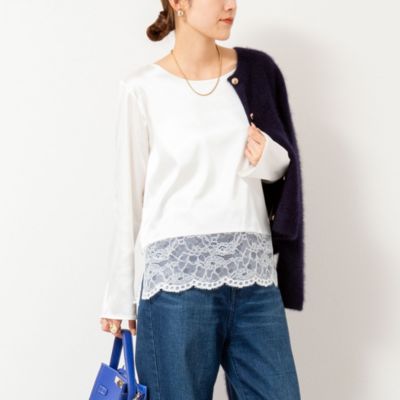 NOLLEY'S(ノーリーズ)のウォッシャブル裾レース2WAYオトナサテン