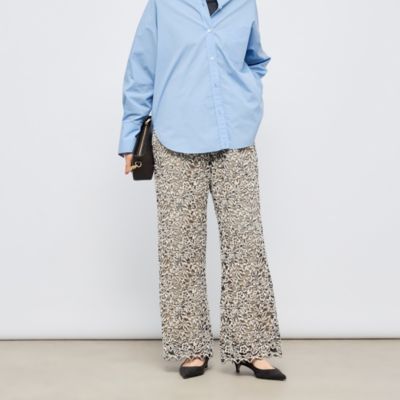 NOLLEY'S sophi(ノーリーズソフィー)のモールレースセミフレアパンツ