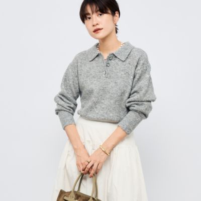 NOLLEY'S sophi(ノーリーズソフィー)のモヘヤポロ衿プルオーバー通販