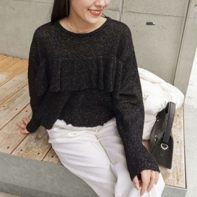 NOLLEY'S(ノーリーズ)の2WAYラメモヘヤラッフルプルオーバー通販