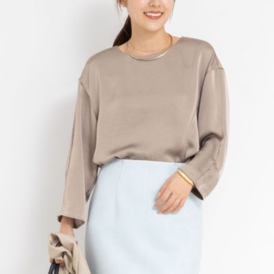 ノーリーズソフィー（NOLLEY’S sophi）/ウォッシャブル2WAYサテンブラウス NOLLEY'S sophi(ノーリーズソフィー)のウォッシャブル2WAYサテン