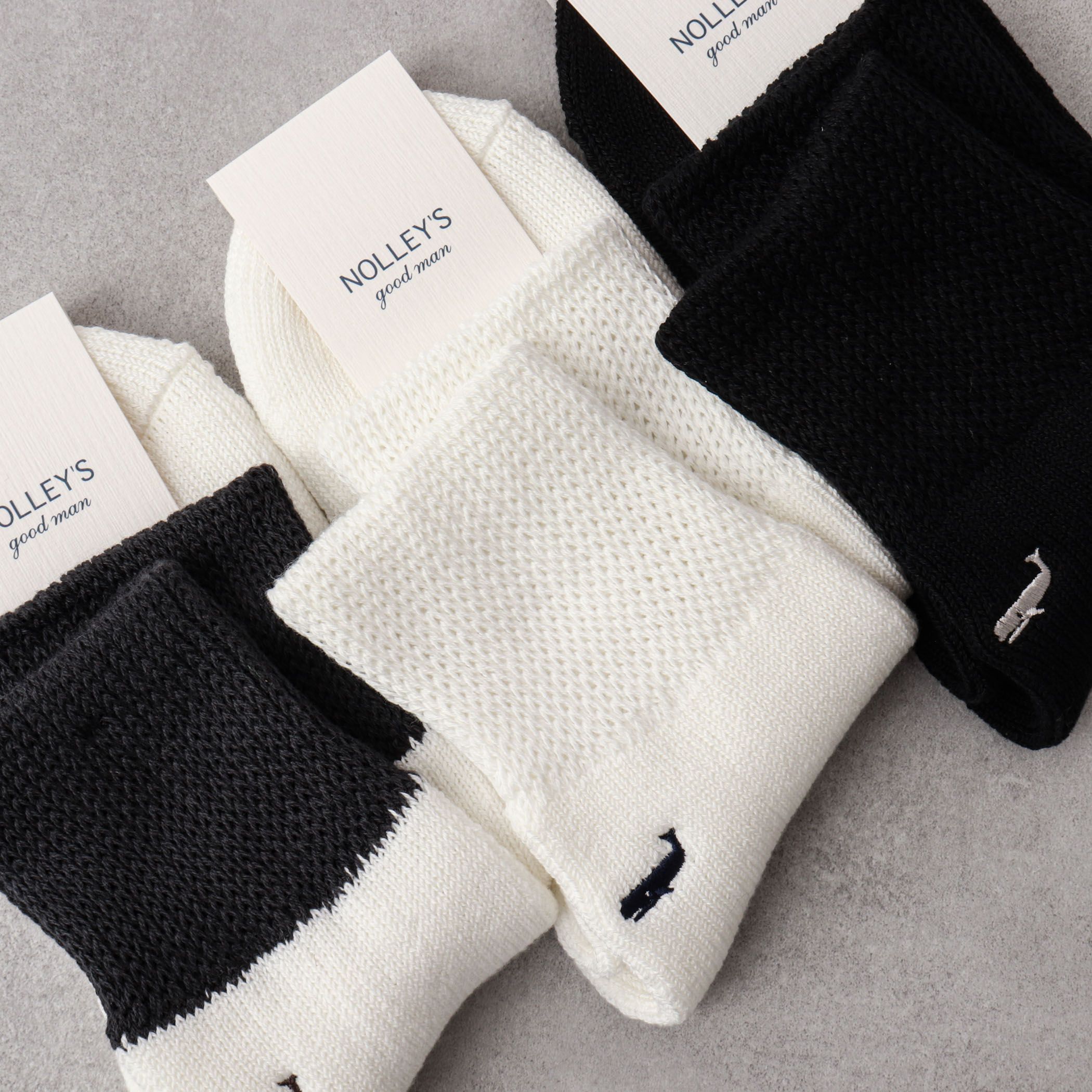 NOLLEY’S goodman(ノーリーズグッドマン)/別注クジラクォーターパイルソックス