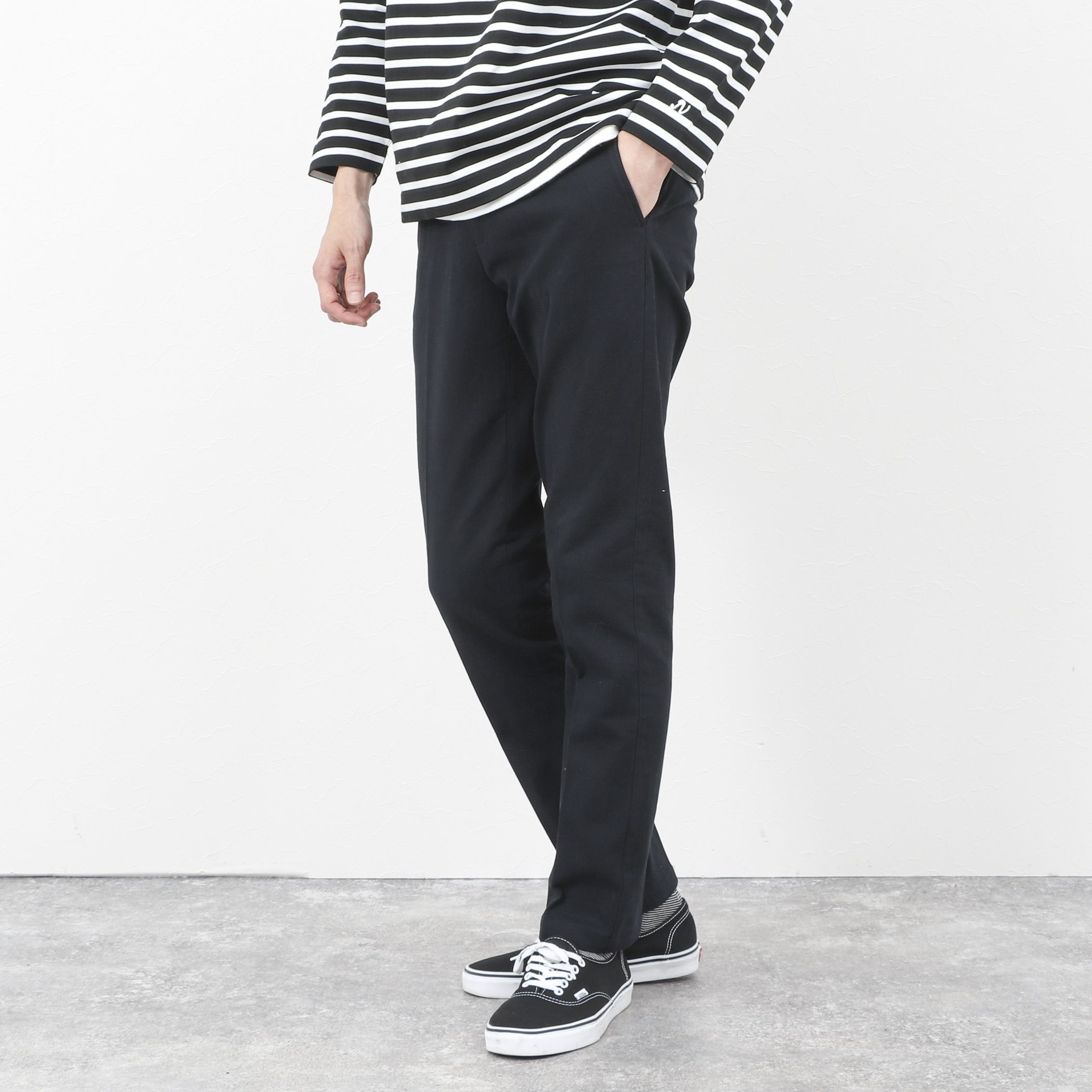 NOLLEY’S goodman(ノーリーズグッドマン)/コットンカルゼ裏微起毛ストレッチスリムフィット 25AW