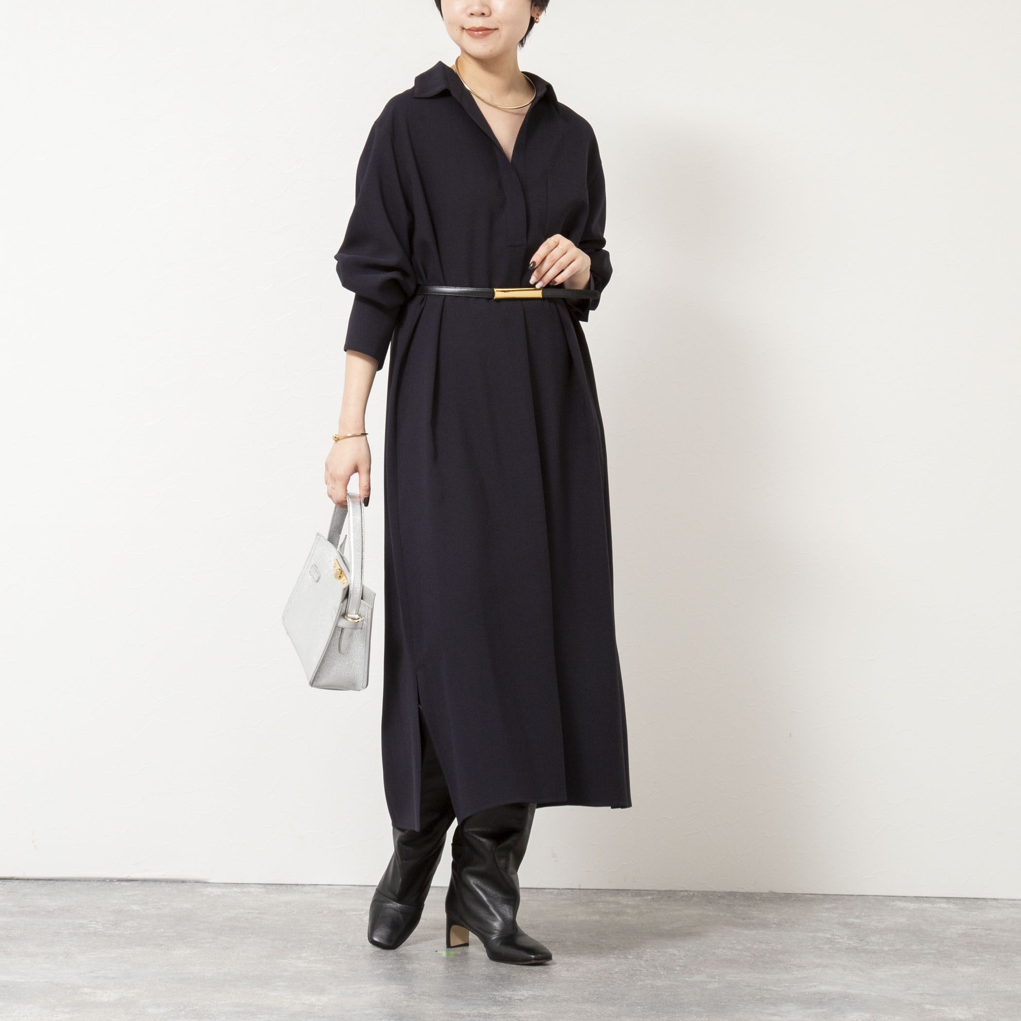 NOLLEY’S sophi(ノーリーズソフィー)/ウォッシャブルツイルロングシャツワンピース