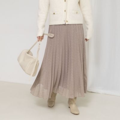ノーリーズ（NOLLEY’S）/ウォッシャブルラメカットドビープリーツスカート NOLLEY'S(ノーリーズ)のウォッシャブルラメカットドビープリーツ