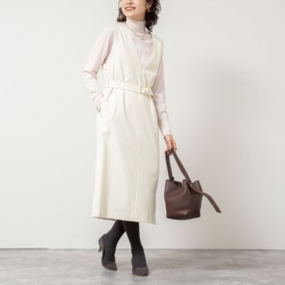 ノーリーズソフィー（NOLLEY’S sophi）/ウォッシャブルベルト付きジャンスカ NOLLEY'S sophi(ノーリーズソフィー)のウォッシャブルベルト付き