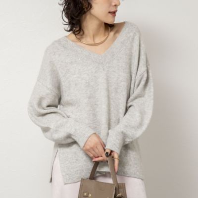 【美品】NOLLEY'S sophi モヘヤスパンコールVネックプルオーバー NOLLEY'S sophi(ノーリーズソフィー)の《手洗い可能》モヘヤ