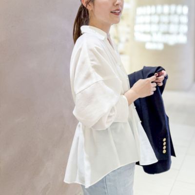 NOLLEY'S(ノーリーズ)のウォッシャブルパール釦スキッパータック