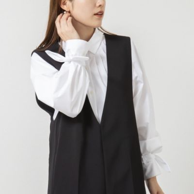 ノーリーズ（NOLLEY’S）/ウォッシャブル袖リボン付きボリュームシャツ NOLLEY'S(ノーリーズ)のウォッシャブル袖リボン付きボリュームシャツ